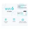 TP-Link DECO X55 (2-pakk) Kaheribaline (2,4 GHz / 5 GHz) Wi-Fi 6 (802.11ax) Valge 3 sisemist antenni