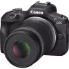 Canon EOS R100 + RF-S 18-45mm F4.5-6.3 IS STM + RF-S 55-200mm F5-7.1 IS STM komplekt, hübriidkaamera, 24,1 MP, CMOS, 6000 x 4000 pikslit, 4K Ultra HD, 309 g, must