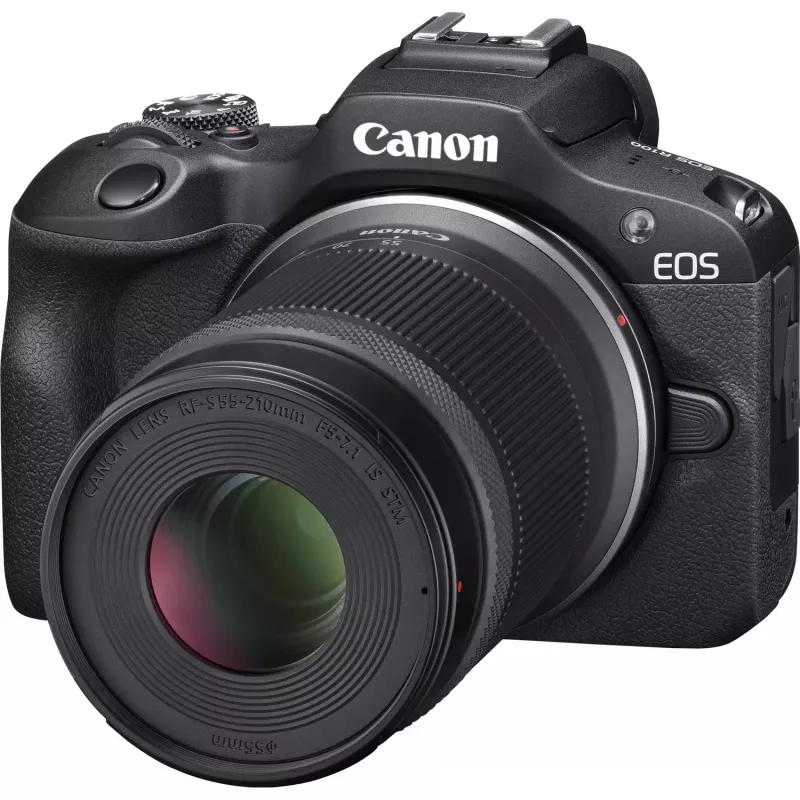 Canon EOS R100 + RF-S 18-45mm F4.5-6.3 IS STM + RF-S 55-200mm F5-7.1 IS STM komplekt, hübriidkaamera, 24,1 MP, CMOS, 6000 x 4000 pikslit, 4K Ultra HD, 309 g, must