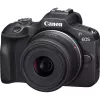 Canon EOS R100 + RF-S 18-45mm F4.5-6.3 IS STM + RF-S 55-200mm F5-7.1 IS STM komplekt, hübriidkaamera, 24,1 MP, CMOS, 6000 x 4000 pikslit, 4K Ultra HD, 309 g, must
