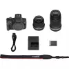 Canon EOS R100 + RF-S 18-45mm F4.5-6.3 IS STM + RF-S 55-200mm F5-7.1 IS STM komplekt, hübriidkaamera, 24,1 MP, CMOS, 6000 x 4000 pikslit, 4K Ultra HD, 309 g, must