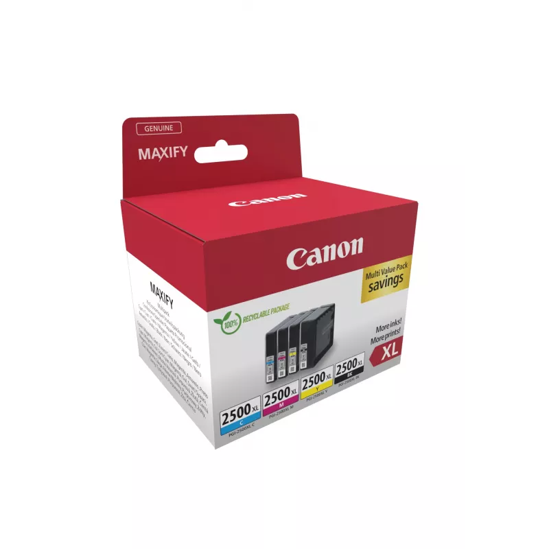 Canon 9254B010 tindikassett 4 tk Originaal Suur (XL) tootlikkusega Must, Tsüaan, magenta, Kollane