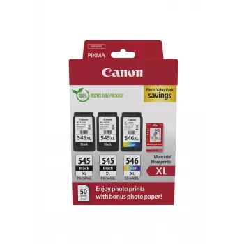 Canon 8286B015 tindikassett 3 tk Originaal Kõrg (XL) tootlikkus Must, tsüaan, magenta, Kollane