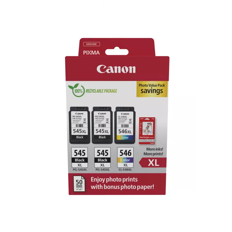 Canon 8286B015 tindikassett 3 tk Originaal Kõrg (XL) tootlikkus Must, tsüaan, magenta, Kollane