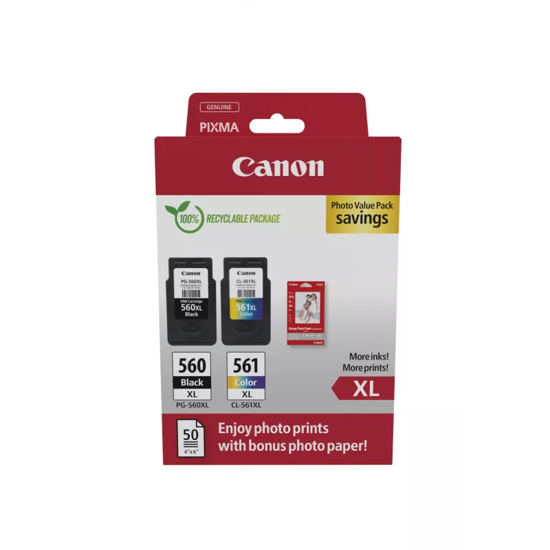 Canon 3712C008 tindikassett 2 tk Originaal Suure (XL) jõudlusega Must, Tsüaan, magenta, Kollane
