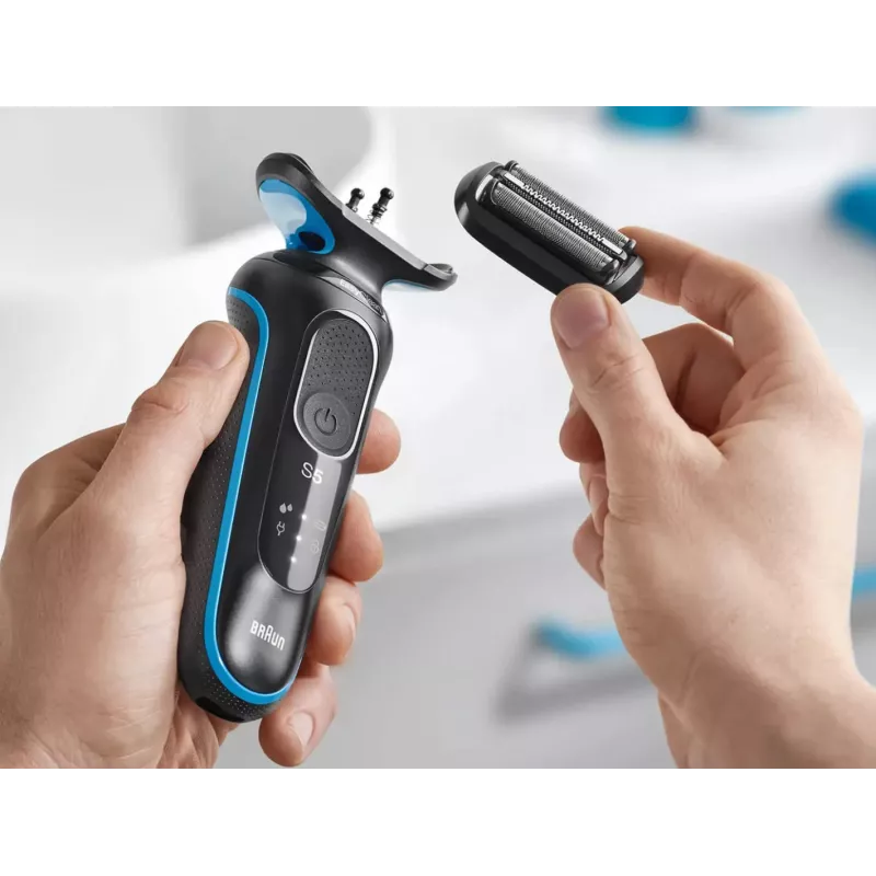 Braun 51-B1000s Fooliumhabemenuga Must, Sinine