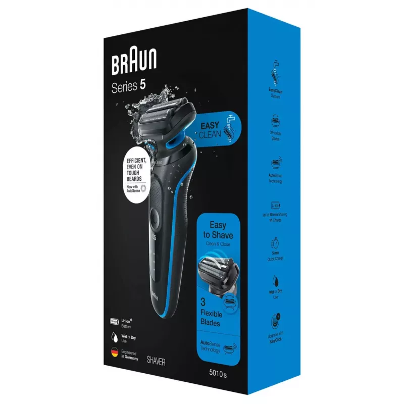 Braun 51-B1000s Fooliumhabemenuga Must, Sinine