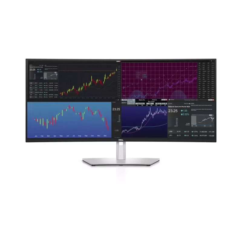 DELL UltraSharp U3824DW arvutimonitor 95,2 cm (37,5 tolli) 3840 x 1600 pikslit Wide Quad HD+ LCD must, hõbedane