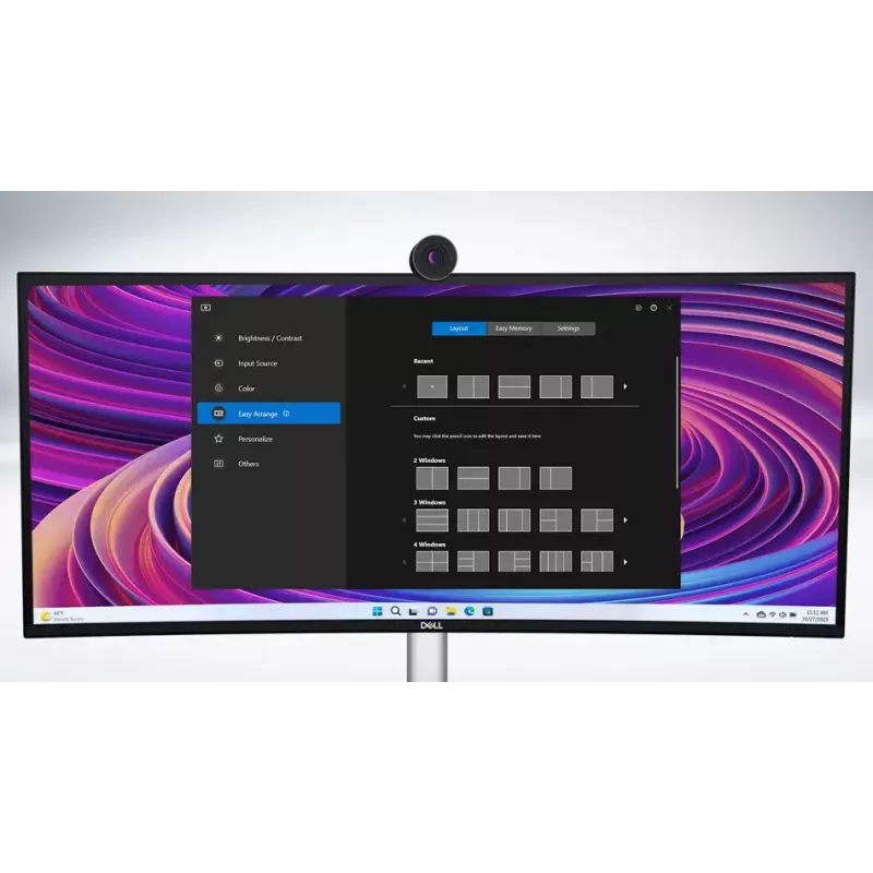 DELL UltraSharp U3824DW arvutimonitor 95,2 cm (37,5 tolli) 3840 x 1600 pikslit Wide Quad HD+ LCD must, hõbedane