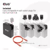 CLUB3D International Travel Charger 140W GaN tehnoloogia, nelja pordiga USB Type-A (1x) ja -C (3x), PPS + Power Delivery (PD) 3.1 tugi