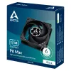 80 mm ventilaator Arctic P8 Max High-Performance PWM, 80 mm läbimõõt, must, 67,96 m³/h õhuvool, 0,6 sone