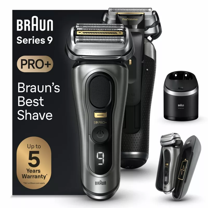 Braun Series 9 Pro+ 9575cc märg- ja kuivhabemeajaja fooliumhabemenuga Trimmer Metallik