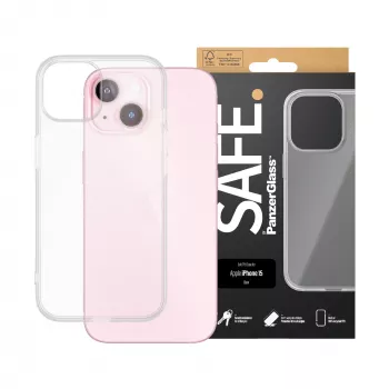 PanzerGlass SAFE. by ® TPU ümbris Transparent iPhone 15, Cover, Apple, Apple - iPhone 15, Transparent