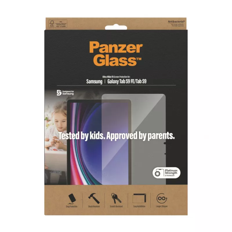 PanzerGlass ®️ ekraanikaitse Samsung Galaxy Tab S9 FE | S9 | Ultra-Wide Fit