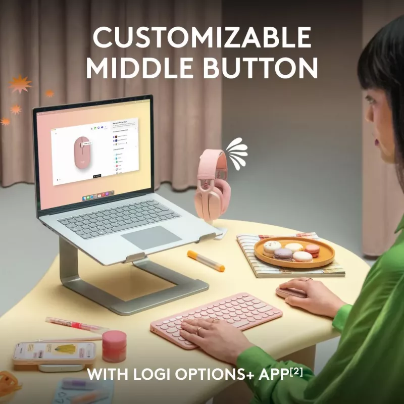 LOGITECH Pebble 2 M350s juhtmeta optiline hiir roosa