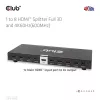 CLUB3D 1 kuni 8 HDMI™ jaotur Full 3D ja 4K60Hz (600MHz)