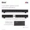 CLUB3D 1 kuni 8 HDMI™ jaotur Full 3D ja 4K60Hz (600MHz)