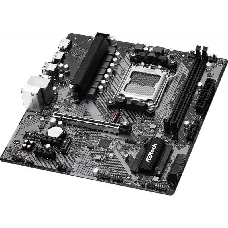 ASRock emaplaat B650M-H/M.2+ AM5 AMD B650 2 x DDR5 1 x HDMI 2.1 TMDS/FRL 8G ühilduv 1 x DisplayPort 1.4 DSC-ga mATX