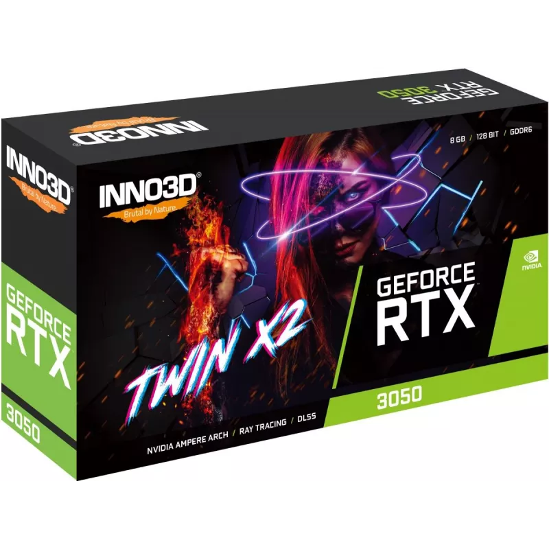 INNO3D graafikakaart NVIDIA GeForce RTX 3050 Twin X2 GDDR6 8GB PCI-E