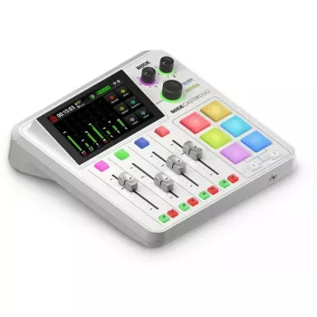 Audio interface Rode RodeCaster Duo valge — 2-kanaline USB podcastimise konsool mikseri ja eelvõimenditega