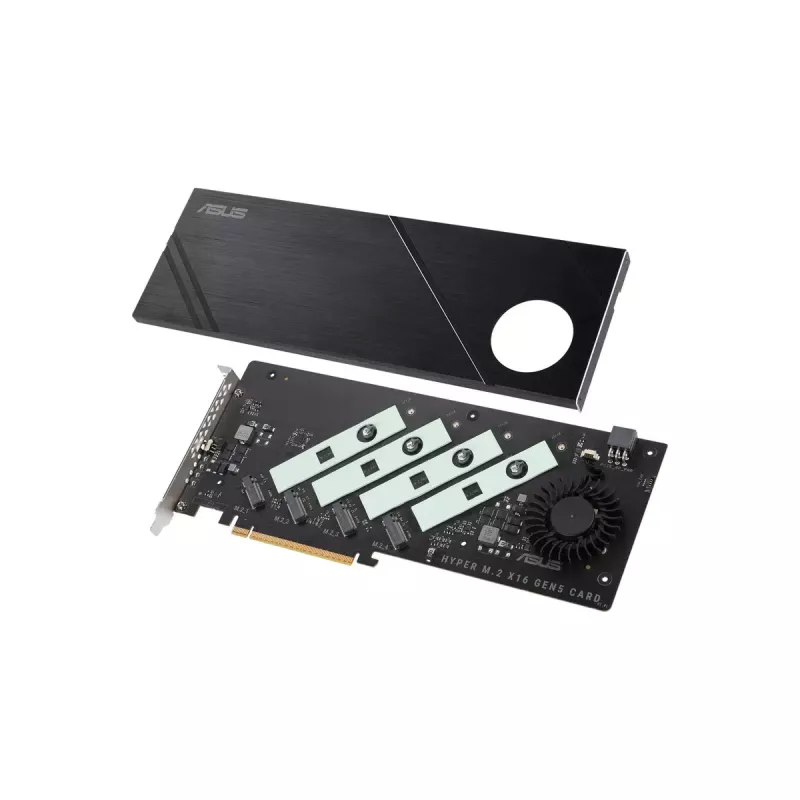 ASUS Hyper M.2 x16 Gen5 Card PCIe 5.0 M.2 adapter aktiivse jahutusega
