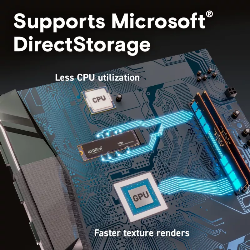 MICRON / CRUCIAL SSD - Crucial T500 - 2 TB - PCIe Gen 4 x4 - M.2 2280