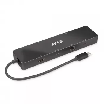 CLUB3D USB3.2 Gen2 USB-C, 6-in-1 kahe ekraaniga kaasaskantav dokk koos USB USB-C Video 4K60Hz