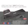CLUB3D USB3.2 Gen2 USB-C, 6-in-1 kahe ekraaniga kaasaskantav dokk koos USB USB-C Video 4K60Hz
