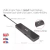 CLUB3D USB3.2 Gen2 USB-C, 6-in-1 kahe ekraaniga kaasaskantav dokk koos USB USB-C Video 4K60Hz