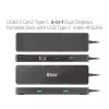 CLUB3D USB3.2 Gen2 USB-C, 6-in-1 kahe ekraaniga kaasaskantav dokk koos USB USB-C Video 4K60Hz