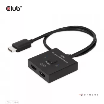 CLUB3D HDMI 2-in-1 kahesuunaline lüliti 8K60Hz 4K120Hz CSV-1384