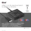 CLUB3D HDMI 2-in-1 kahesuunaline lüliti 8K60Hz 4K120Hz CSV-1384