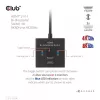 CLUB3D HDMI 2-in-1 kahesuunaline lüliti 8K60Hz 4K120Hz CSV-1384