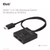 CLUB3D HDMI 2-in-1 kahesuunaline lüliti 8K60Hz 4K120Hz CSV-1384