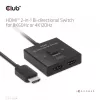 CLUB3D HDMI 2-in-1 kahesuunaline lüliti 8K60Hz 4K120Hz CSV-1384