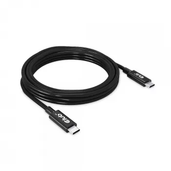CLUB3D USB4 Gen3x2 USB-C kahesuunaline kaabel 8K60Hz või 4K120Hz, andmed 40Gbps, PD 240W(48V/5A) EPR M/M 3m / 9.84ft