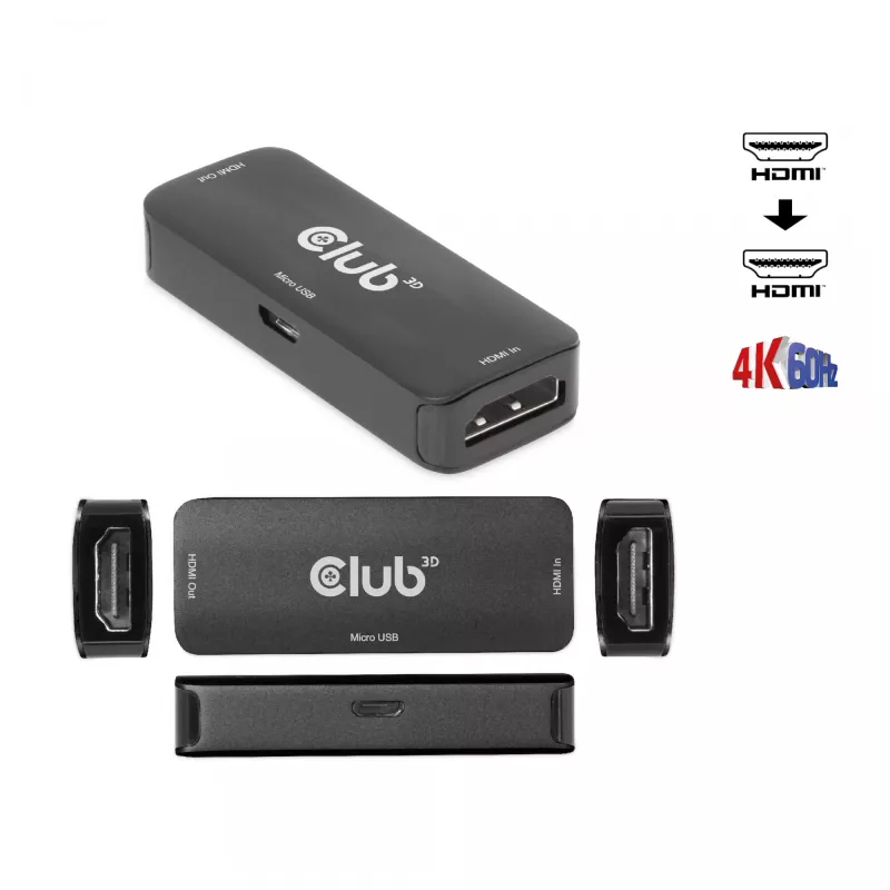 CLUB3D HDMI Active 4K60Hz Repeater F/F