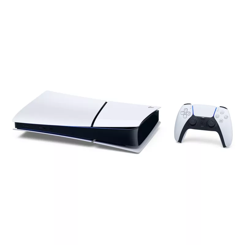 Sony PlayStation 5 (mudeligrupp - Slim) Digital Edition, PlayStation 5, must, valge, 16384 MB, GDDR6, 448 GB/s, AMD