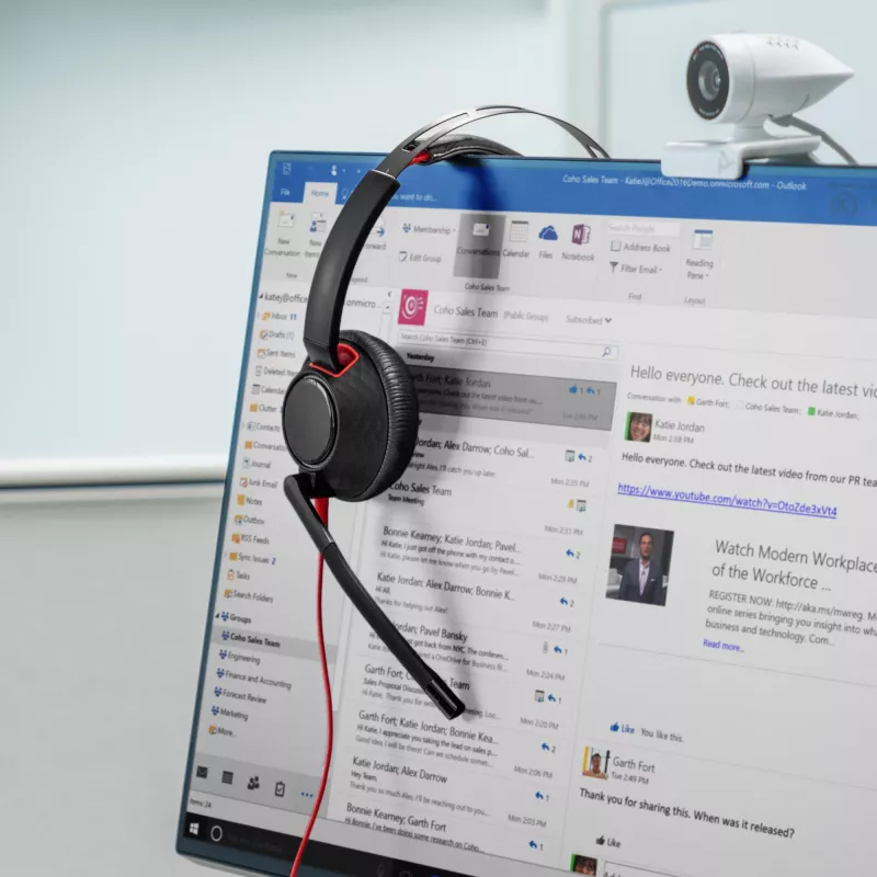 HP Poly Blackwire 5220 Stereo USB-C kõrvaklapid + 3,5 mm pistik + USB-C/A adapter