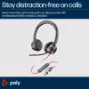 HP Poly Mustwire 8225 Stereo Microsoft Teams sertifitseeritud USB-C peakomplekt + USB-C/A adapter