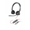 HP Poly Mustwire 3320 Stereo Microsoft Teams Certified USB-C Headset +USB-C/A Adapter
