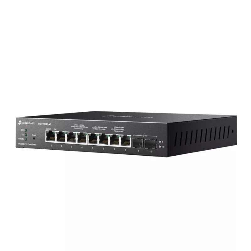 TP-Link Omada 8-pordiline 2.5GBASE-T ja 2-pordiline 10GE SFP+ nutikas lüliti 8-pordilise PoE+-ga