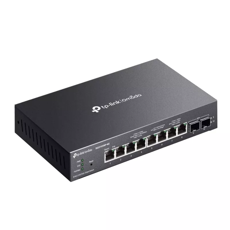 TP-Link Omada 8-pordiline 2.5GBASE-T ja 2-pordiline 10GE SFP+ nutikas lüliti 8-pordilise PoE+-ga