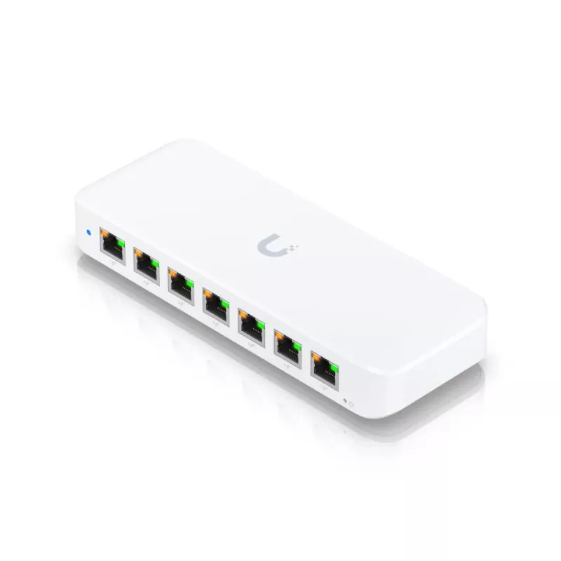 Hallatav kommutaator UBIQUITI USW-Ultra L2, 8x Gigabit PoE porti, 7 PoE, 42 W eelarve, DC/PoE, 16 Gbit/s kommutatsioon
