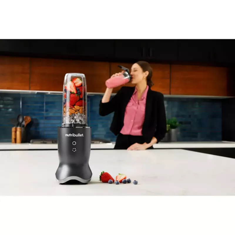 NutriBullet NB1206DGCC 0,9 L lauasegisti 1200 W must, läbipaistev