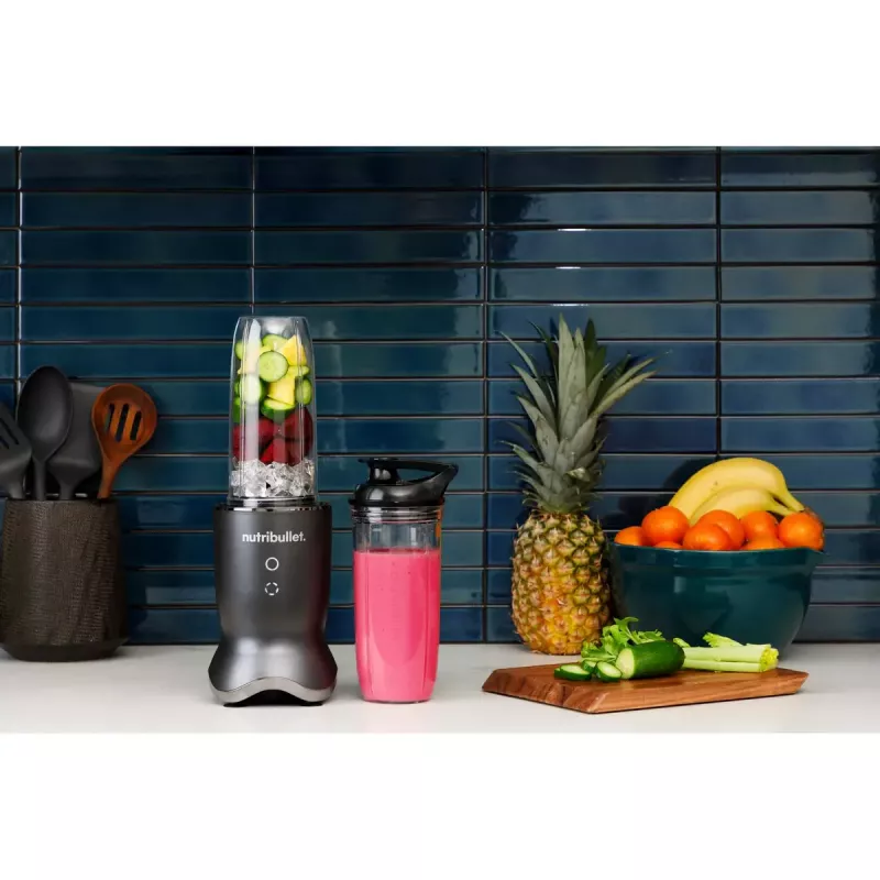 NutriBullet NB1206DGCC 0,9 L lauasegisti 1200 W must, läbipaistev
