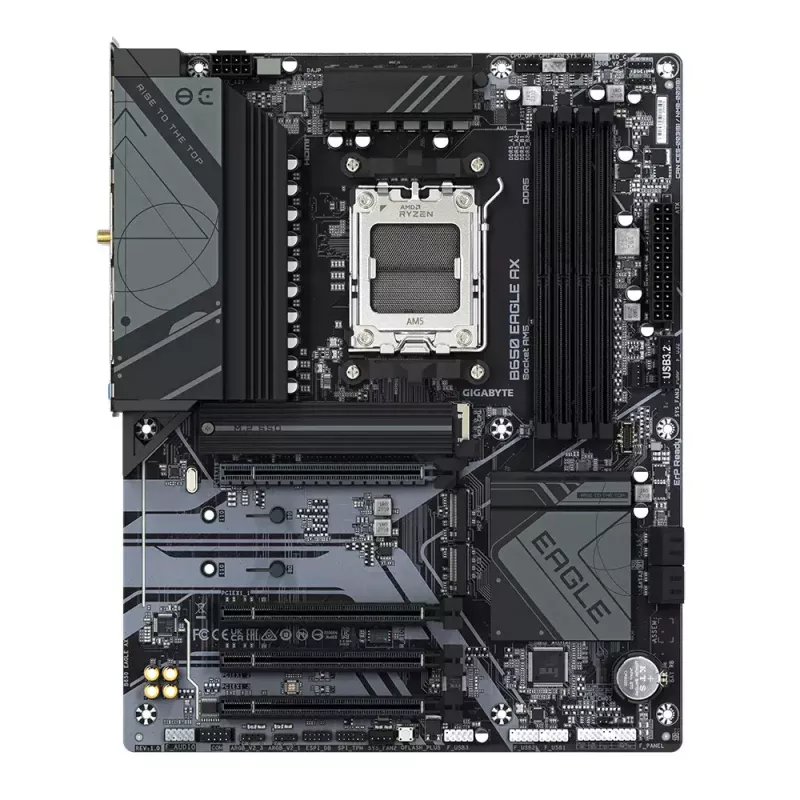 Emaplaat GIGABYTE B650 EAGLE AX ATX, AMD B650 kiibistik, Socket AM5, DDR5, 4x DIMM, 256GB, Wi‑Fi 6E, Bluetooth 5.3