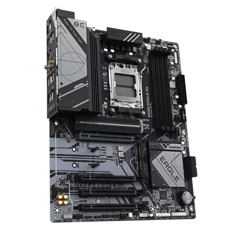 Emaplaat GIGABYTE B650 EAGLE AX ATX, AMD B650 kiibistik, Socket AM5, DDR5, 4x DIMM, 256GB, Wi‑Fi 6E, Bluetooth 5.3