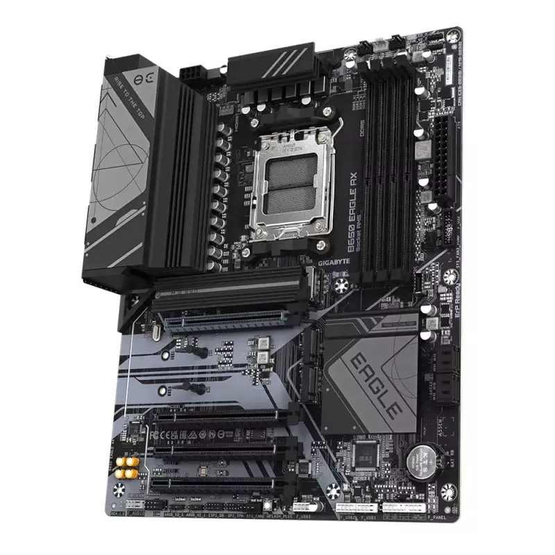 Emaplaat GIGABYTE B650 EAGLE AX ATX, AMD B650 kiibistik, Socket AM5, DDR5, 4x DIMM, 256GB, Wi‑Fi 6E, Bluetooth 5.3