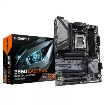 Emaplaat GIGABYTE B650 EAGLE AX ATX, AMD B650 kiibistik, Socket AM5, DDR5, 4x DIMM, 256GB, Wi‑Fi 6E, Bluetooth 5.3